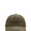 Kids’ embroidered-logo cap in corduroy
