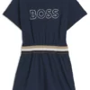 Kids’ embroidered-logo dress in stretch cotton Kids’ embroidered-logo dress in stretch cotton