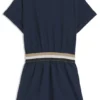 Kids’ embroidered-logo dress in stretch cotton Kids’ embroidered-logo dress in stretch cotton