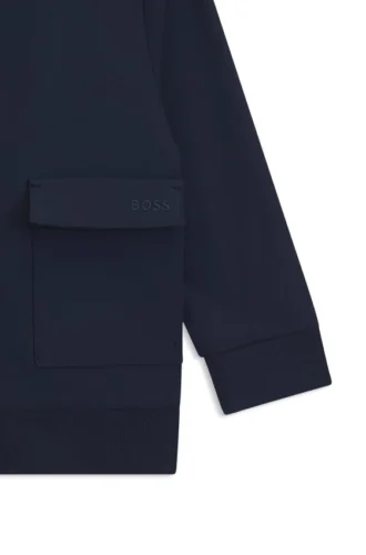 Kids’ embroidered-logo jacket with zip front