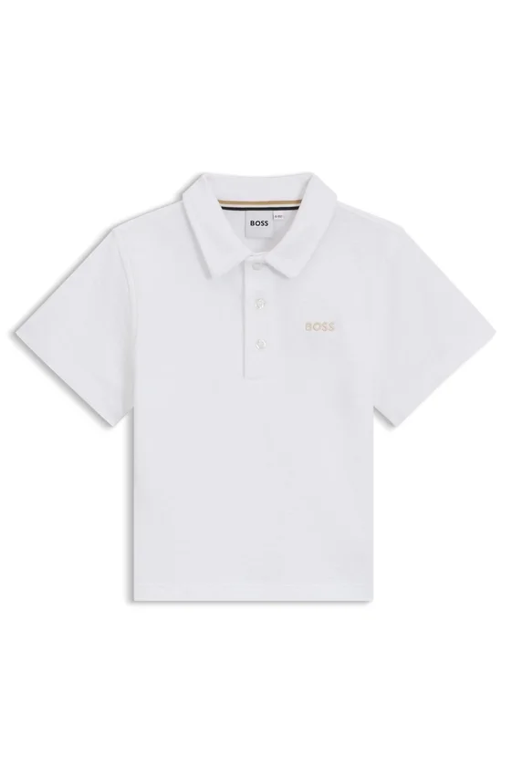 Kids’ embroidered-logo polo shirt in cotton Kids’ embroidered-logo polo shirt in cotton