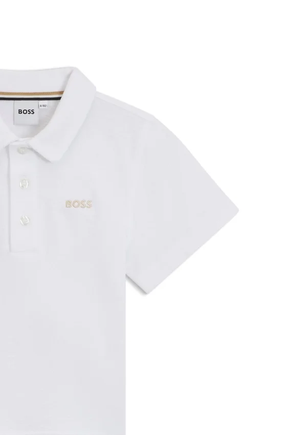 Kids’ embroidered-logo polo shirt in cotton Kids’ embroidered-logo polo shirt in cotton