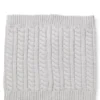 Kids’ embroidered-logo snood with cable knit Kids’ embroidered-logo snood with cable knit