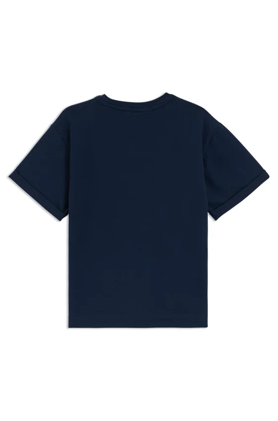 Kids’ embroidered-logo T-shirt in stretch cotton Kids’ embroidered-logo T-shirt in stretch cotton