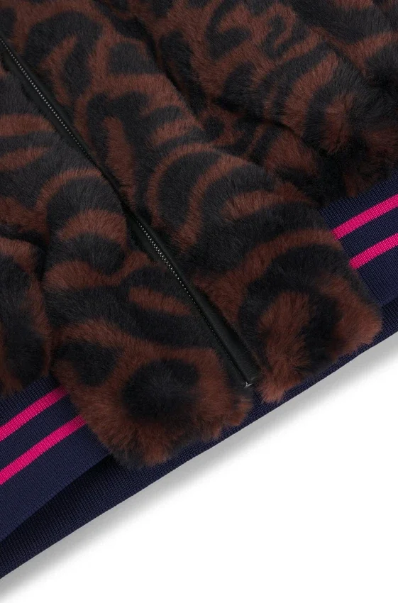 Kids’ faux-fur jacket with cheetah print Kids’ faux-fur jacket with cheetah print