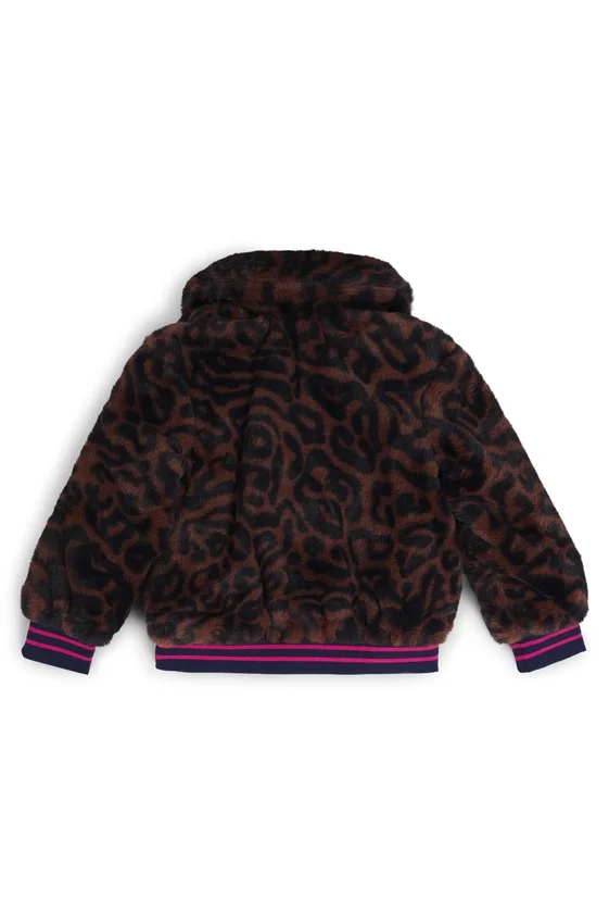 Kids’ faux-fur jacket with cheetah print Kids’ faux-fur jacket with cheetah print