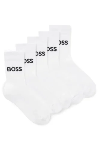 Kids’ five-pack of socks with contrast logos
