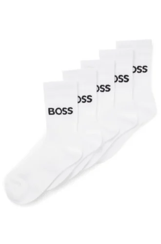 Kids’ five-pack of socks with contrast logos