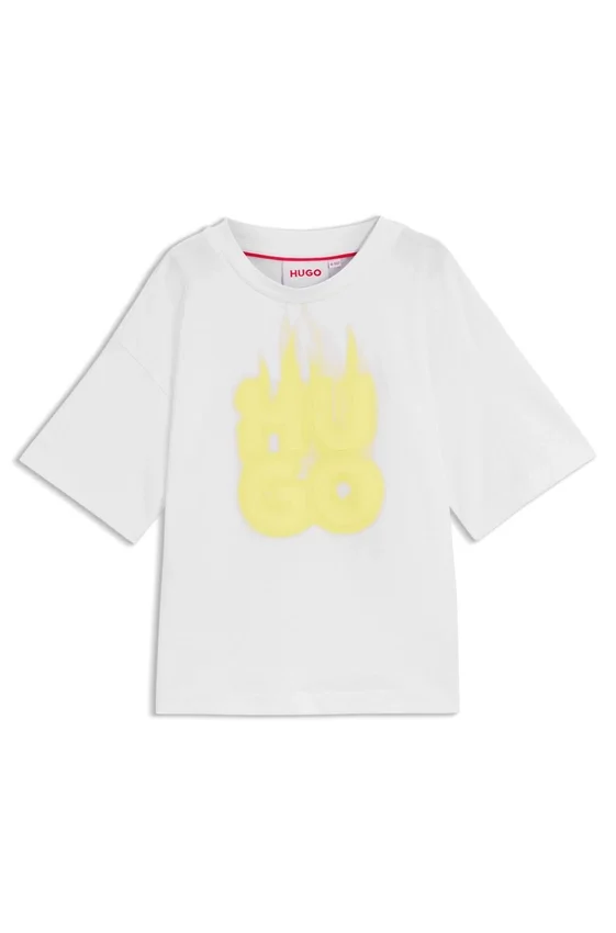 Kids’ flame-logo T-shirt in cotton Kids’ flame-logo T-shirt in cotton