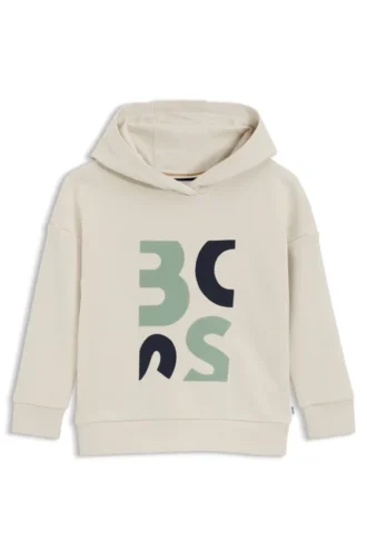 Kids’ fleece hoodie with logo graphic