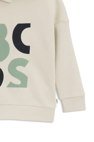 Kids’ fleece hoodie with logo graphic