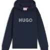 Kids’ fleece hoodie with logo print Kids’ fleece hoodie with logo print