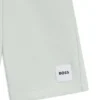 Kids’ fleece shorts with logo label