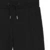 Kids’ fleece shorts with logo label