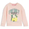Kids’ fleece sweatshirt with logo graphic