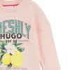Kids’ fleece sweatshirt with logo graphic