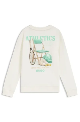 Kids’ fleece sweatshirt with sports artwork
