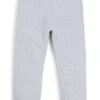 Kids’ fleece tracksuit bottoms with vertical logo print