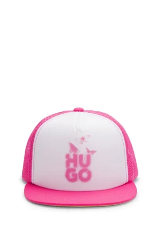 Kids’ foam-front cap with logo print