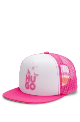 Kids’ foam-front cap with logo print
