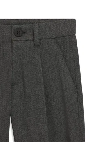 Kids’ formal trousers in stretch herringbone