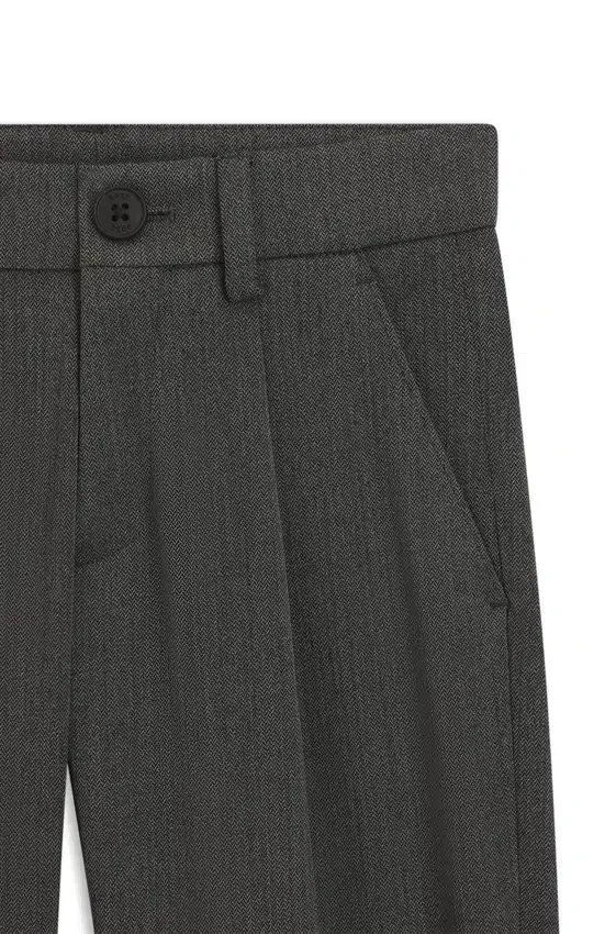 Kids’ formal trousers in stretch herringbone Kids’ formal trousers in stretch herringbone