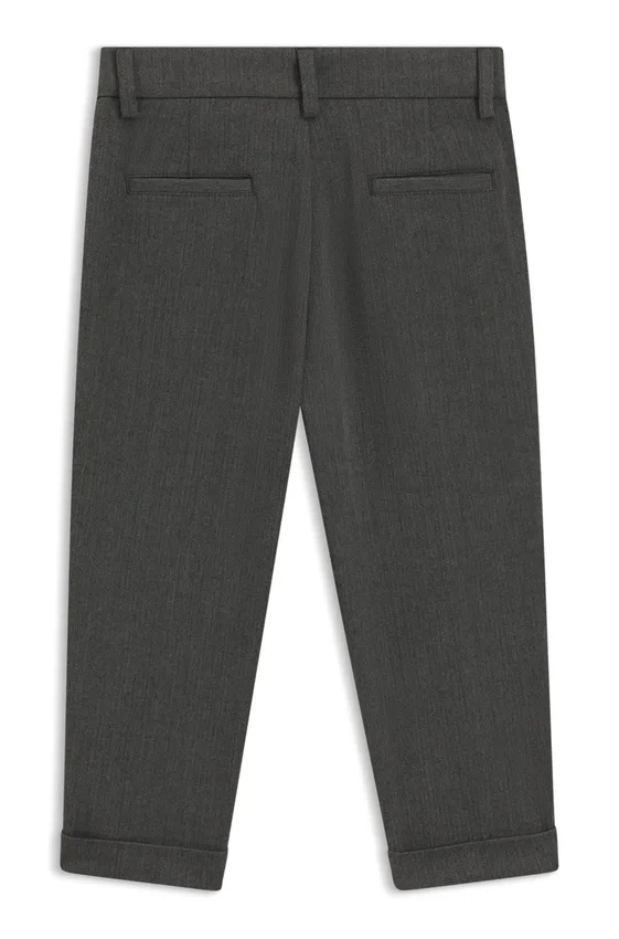 Kids’ formal trousers in stretch herringbone Kids’ formal trousers in stretch herringbone