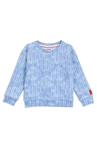 Kids’ geometric-logo sweatshirt in a cotton blend Kids’ geometric-logo sweatshirt in a cotton blend