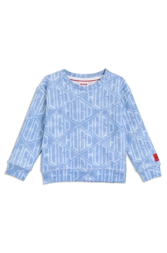 Kids’ geometric-logo sweatshirt in a cotton blend Kids’ geometric-logo sweatshirt in a cotton blend