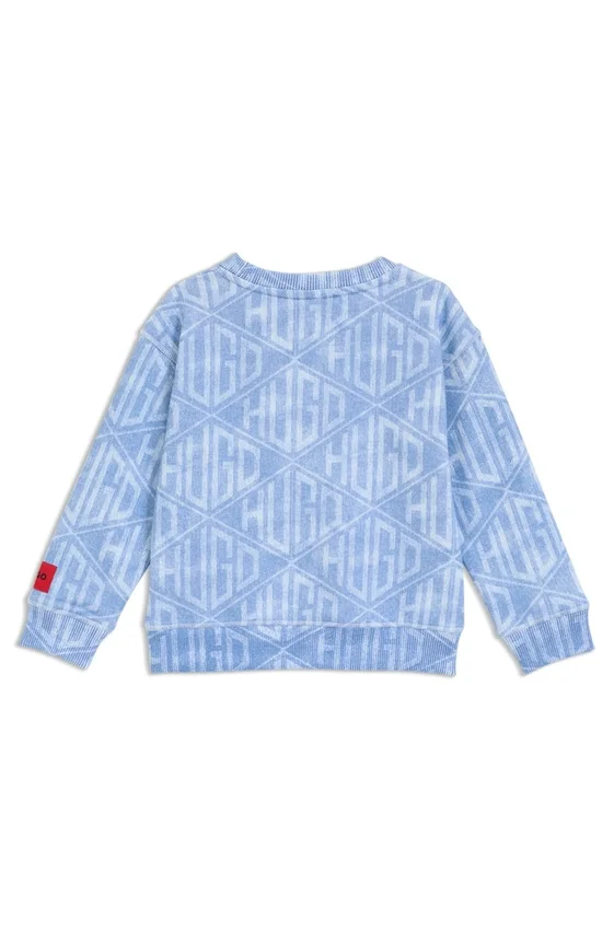 Kids’ geometric-logo sweatshirt in a cotton blend Kids’ geometric-logo sweatshirt in a cotton blend