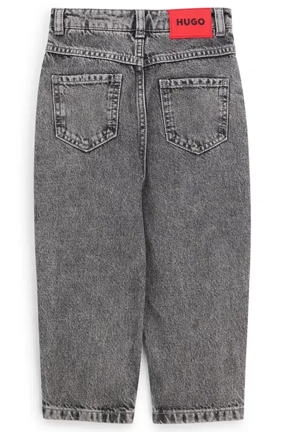 Kids’ grey loose-fit jeans in cotton denim Kids’ grey loose-fit jeans in cotton denim