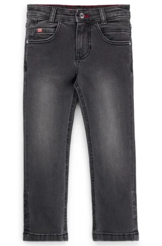 Kids’ grey slim-fit jeans in stretch denim