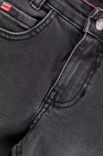 Kids’ grey slim-fit jeans in stretch denim