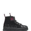Kids’ half boots in leather and water-repellent canvas Kids’ half boots in leather and water-repellent canvas