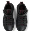 Kids’ half boots in leather and water-repellent canvas Kids’ half boots in leather and water-repellent canvas