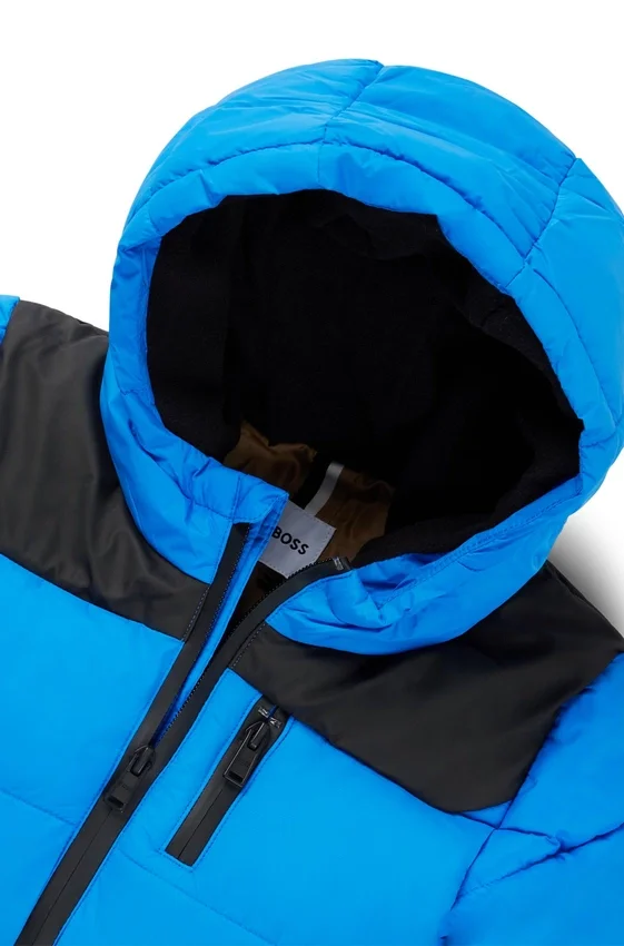 Kids’ hooded jacket with logo details Kids’ hooded jacket with logo details
