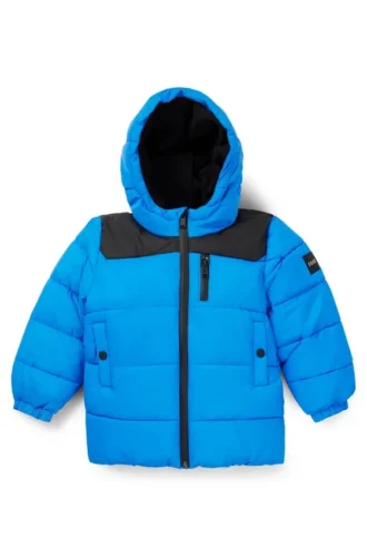 Kids’ hooded jacket with logo details