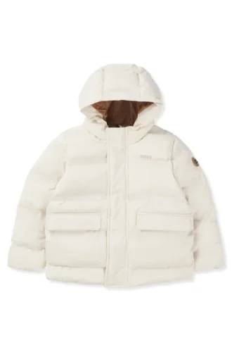Kids’ hooded jacket with logo details