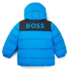 Kids’ hooded jacket with logo details Kids’ hooded jacket with logo details