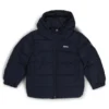 Kids’ hooded padded jacket with logo details Kids’ hooded padded jacket with logo details
