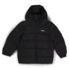 Kids’ hooded padded jacket with logo details
