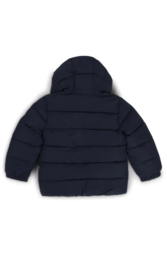 Kids’ hooded padded jacket with logo details Kids’ hooded padded jacket with logo details