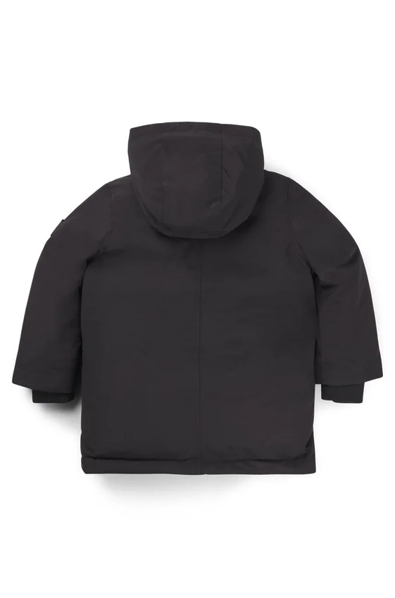 Kids’ hooded parka jacket with logo badge Kids’ hooded parka jacket with logo badge