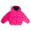 Kids’ hooded puffer jacket with lustrous logo print Kids’ hooded puffer jacket with lustrous logo print