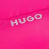 Kids’ hooded puffer jacket with lustrous logo print Kids’ hooded puffer jacket with lustrous logo print