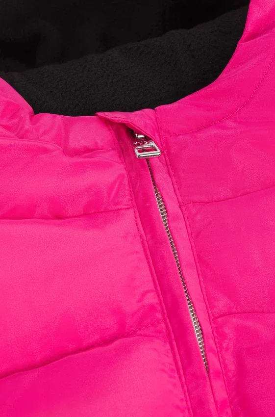 Kids’ hooded puffer jacket with lustrous logo print Kids’ hooded puffer jacket with lustrous logo print