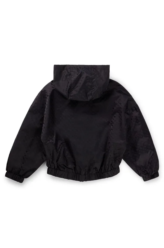 Kids’ hooded windbreaker jacket with monogram pattern Kids’ hooded windbreaker jacket with monogram pattern
