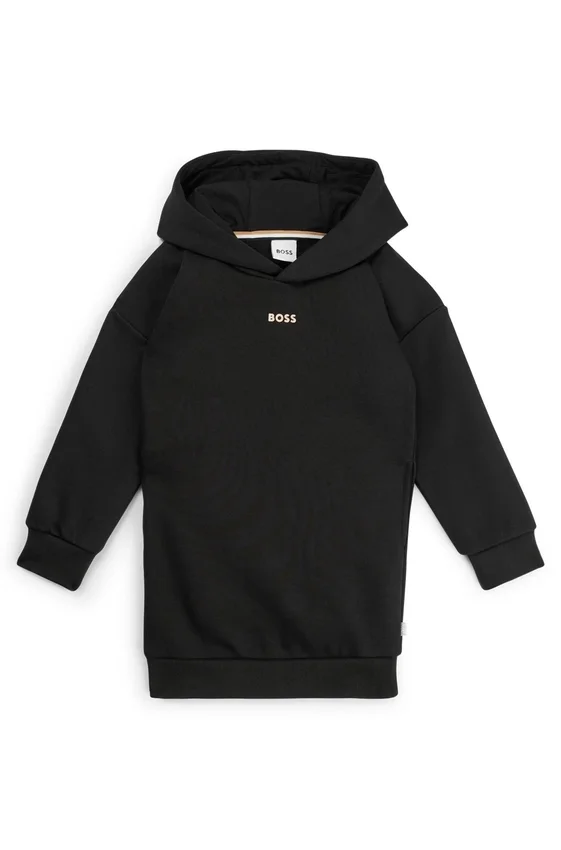 Kids’ hoodie dress with logo print Kids’ hoodie dress with logo print