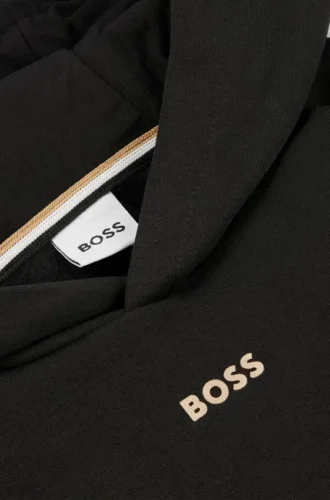 Kids’ hoodie dress with logo print