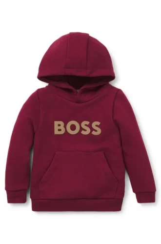 Kids’ hoodie in fleece with logo detail